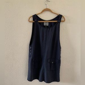 Directives 100% Lyocell Navy Lagenlook Jumper Dress